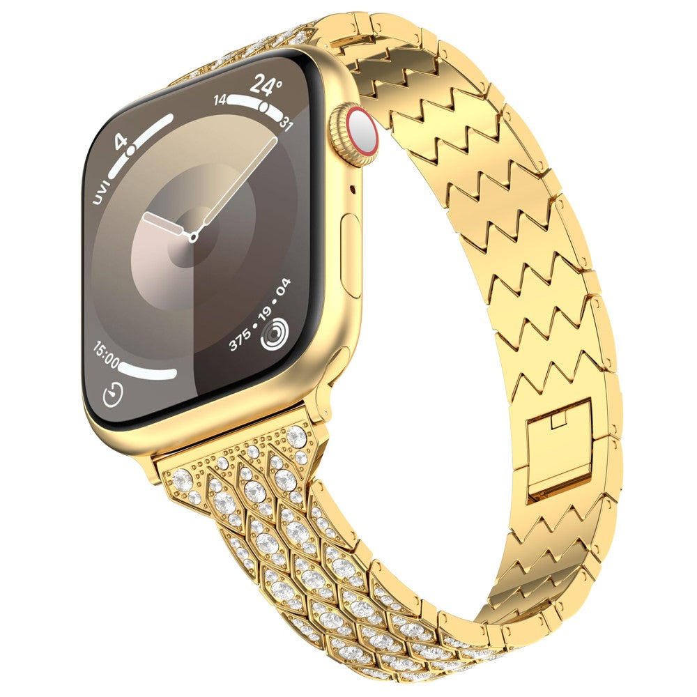 Rigtigt Skøn Rhinsten Universal Rem passer til Apple Smartwatch - Guld#serie_2