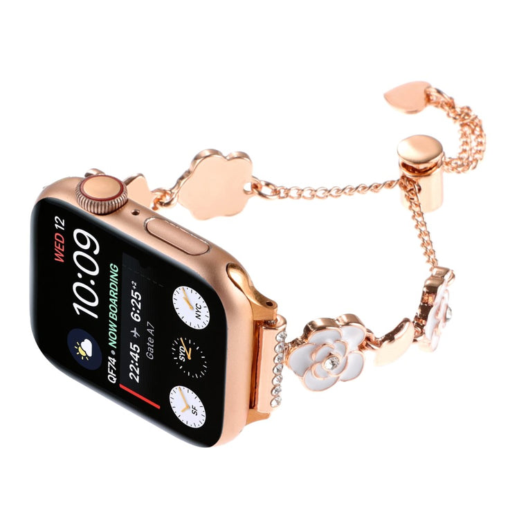 Meget Hårdfør Metal Og Sten Universal Rem passer til Apple Smartwatch - Pink#serie_2