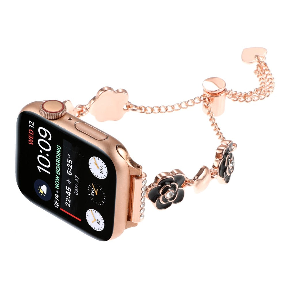 Meget Hårdfør Metal Og Sten Universal Rem passer til Apple Smartwatch - Pink#serie_4