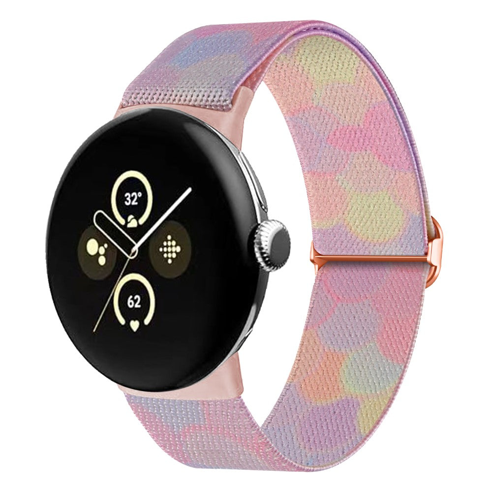 Nylon Universal Rem passer til Google Pixel Watch / Google Pixel Watch 2 - Pink#serie_4