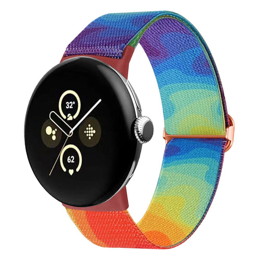 Nylon Universal Rem passer til Google Pixel Watch / Google Pixel Watch 2 - Flerfarvet#serie_7