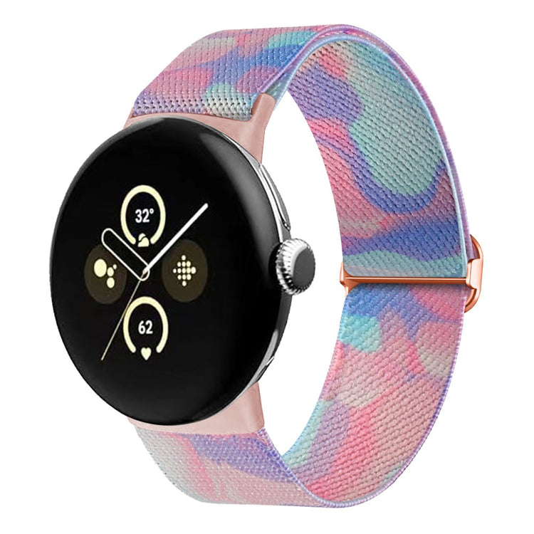 Nylon Universal Rem passer til Google Pixel Watch / Google Pixel Watch 2 - Flerfarvet#serie_8