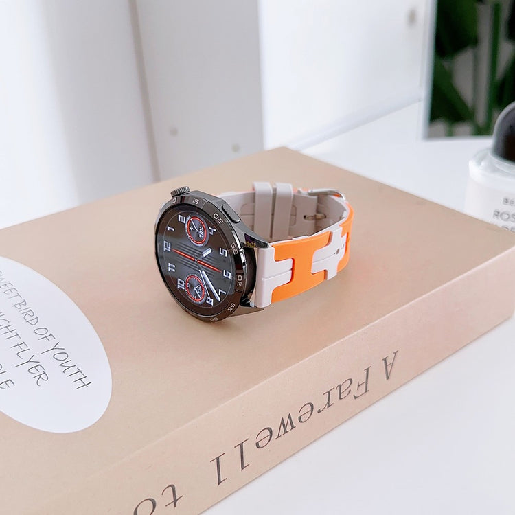 Rigtigt Nydelig Silikone Universal Rem passer til Smartwatch - Orange#serie_3