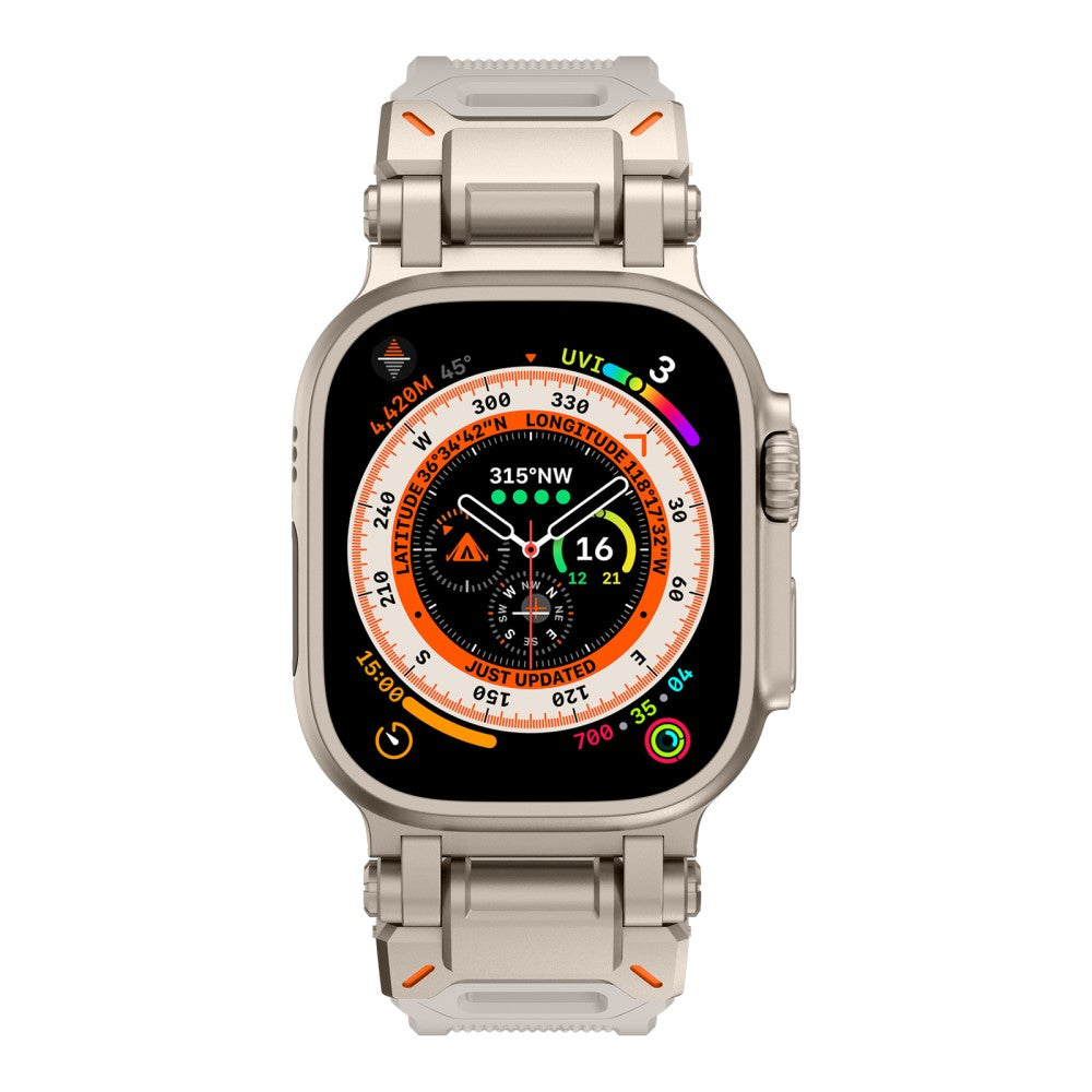 Rigtigt Fint Silikone Universal Rem passer til Apple Smartwatch - Hvid#serie_2