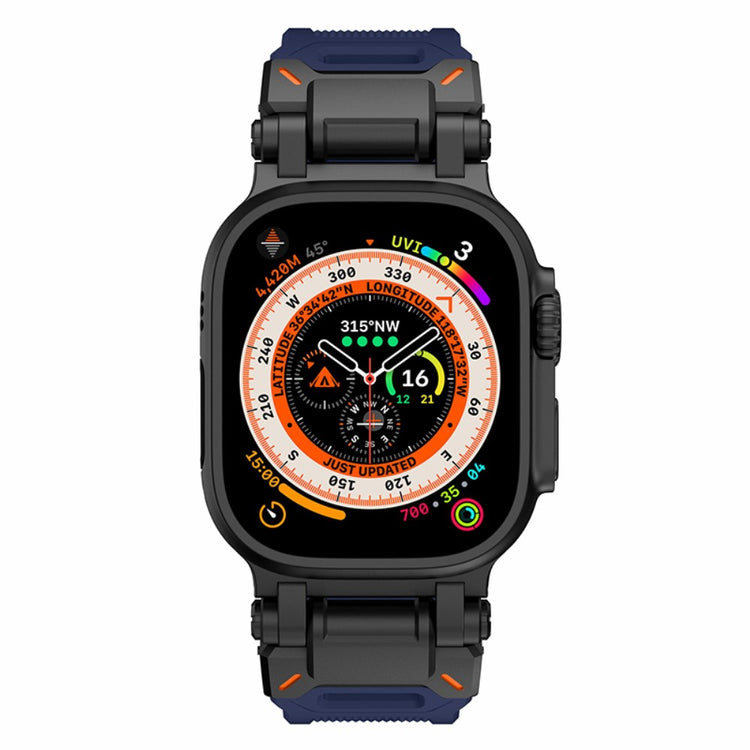 Rigtigt Fint Silikone Universal Rem passer til Apple Smartwatch - Blå#serie_5