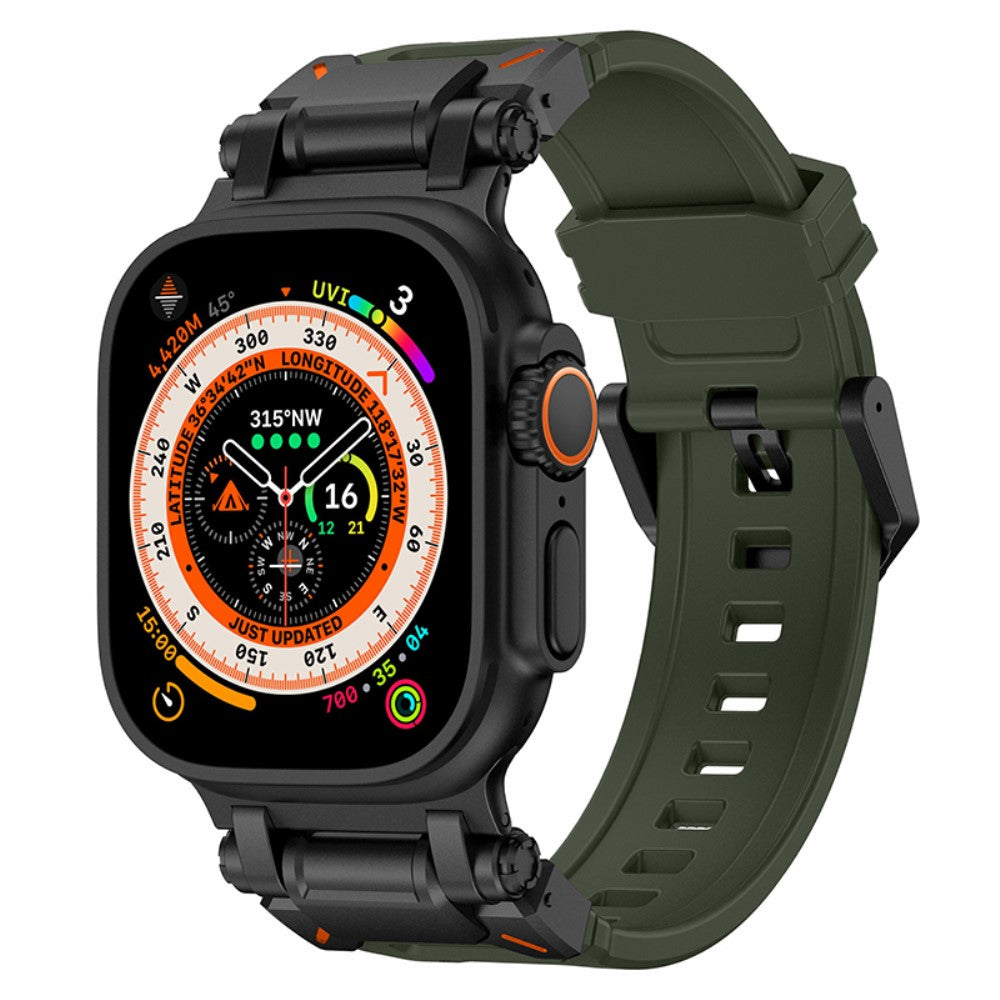 Rigtigt Fint Silikone Universal Rem passer til Apple Smartwatch - Grøn#serie_6