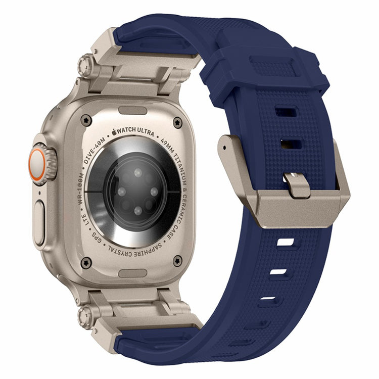 Rigtigt Fint Silikone Universal Rem passer til Apple Smartwatch - Blå#serie_9