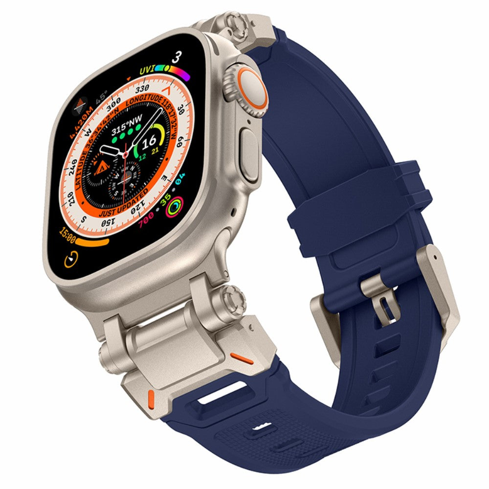 Rigtigt Fint Silikone Universal Rem passer til Apple Smartwatch - Blå#serie_9