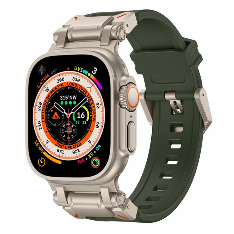 Rigtigt Fint Silikone Universal Rem passer til Apple Smartwatch - Grøn#serie_10