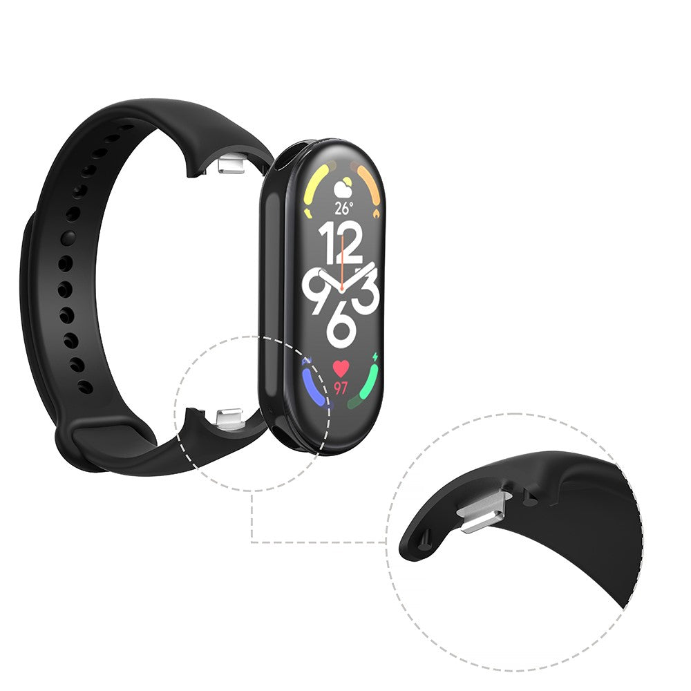 Rigtigt Flot Silikone Rem passer til Xiaomi Smart Band 8 - Hvid#serie_2