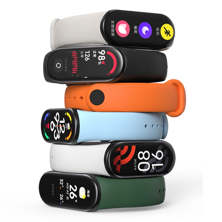 Rigtigt Flot Silikone Rem passer til Xiaomi Smart Band 8 - Hvid#serie_2