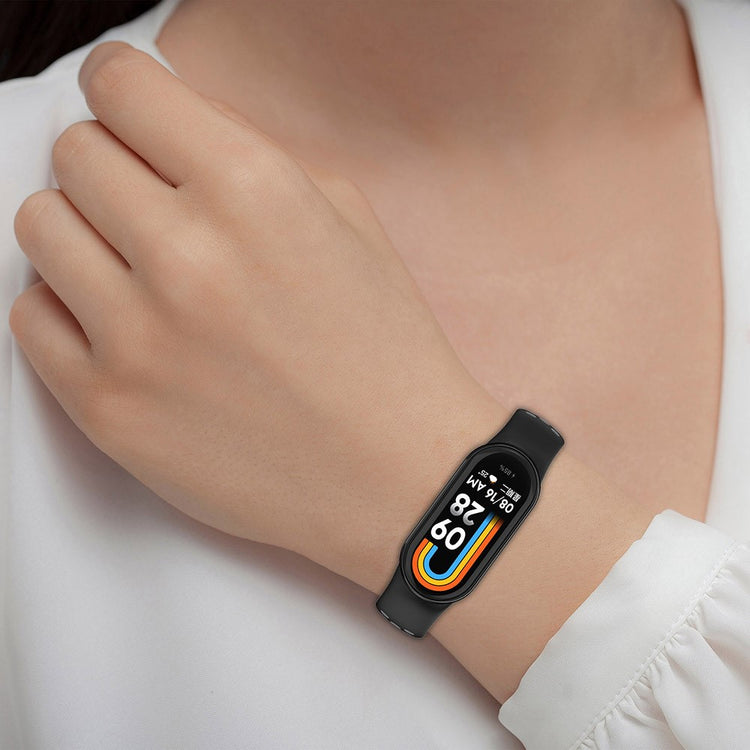 Fremragende Silikone Rem passer til Xiaomi Smart Band 8 - Hvid#serie_2