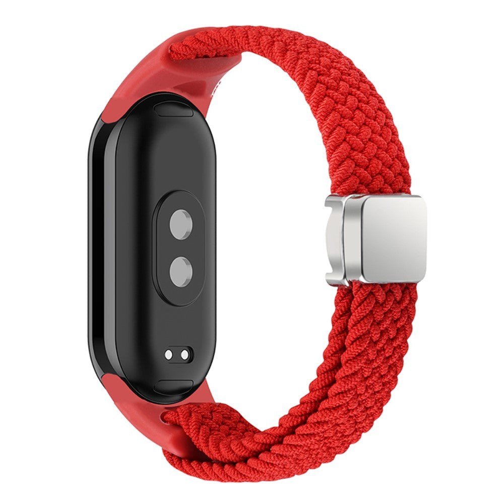Vildt Godt Nylon Rem passer til Xiaomi Smart Band 8 - Rød#serie_10