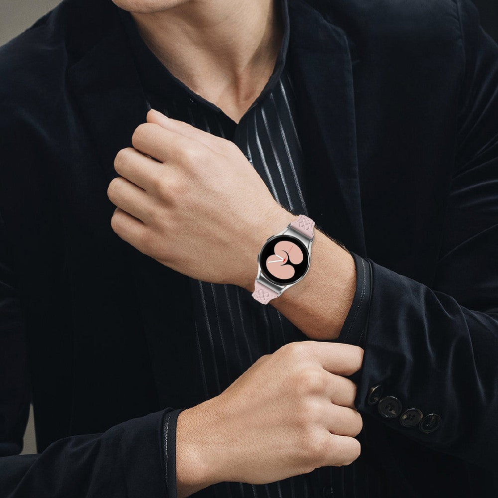 Mega Elegant Ægte Læder Universal Rem passer til Samsung Smartwatch - Pink#serie_2