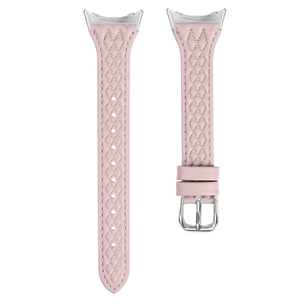 Ægte Læder Universal Rem passer til Fitbit Versa 4 / Fitbit Sense 2 - Pink#serie_2