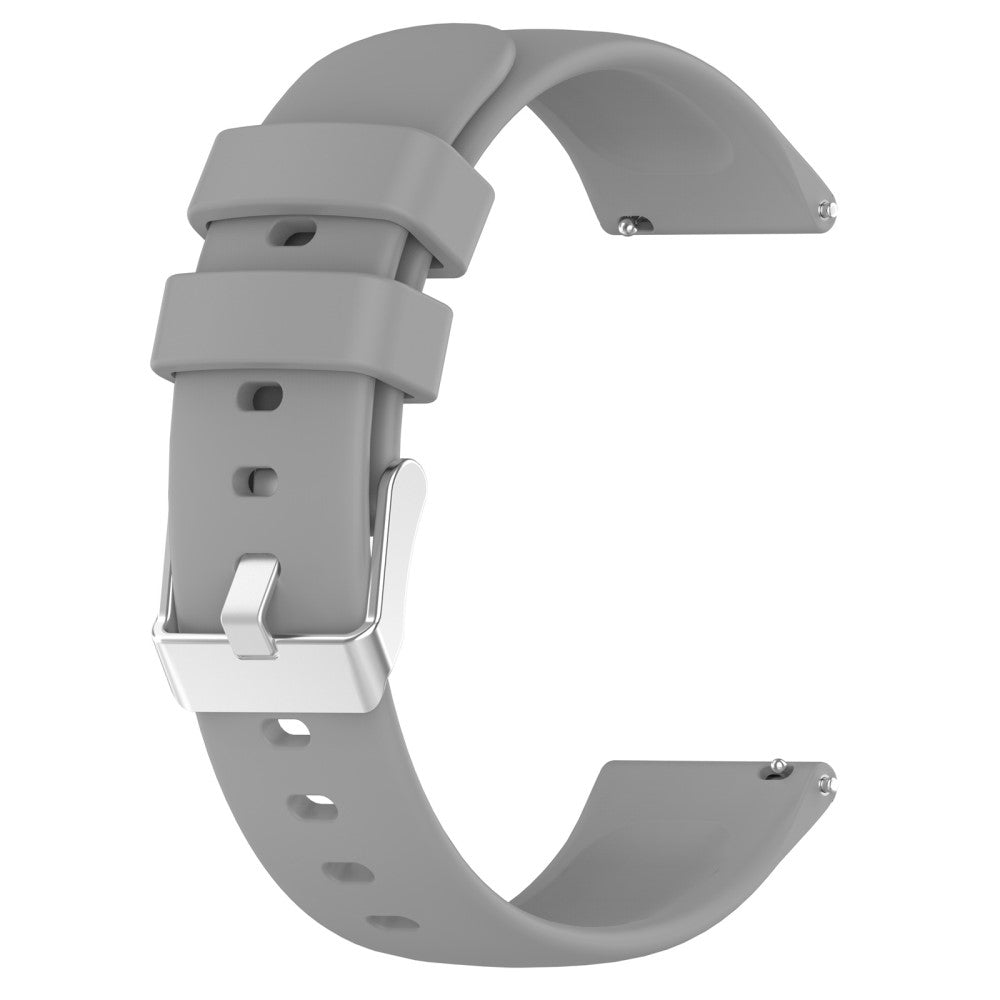 Rigtigt Holdbart Silikone Universal Rem passer til Smartwatch - Sølv#serie_9