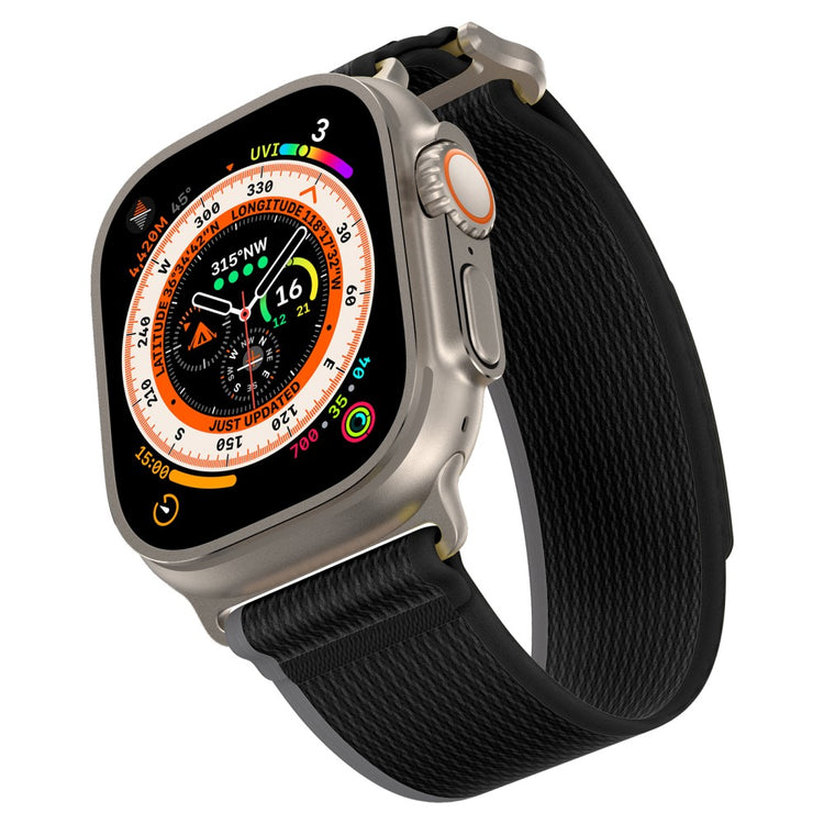 Mega Komfortabel Nylon Universal Rem passer til Apple Smartwatch - Sort#serie_1