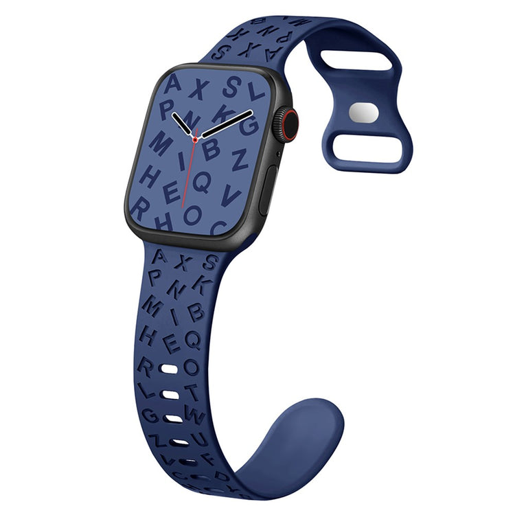 Super Elegant Silikone Universal Rem passer til Apple Smartwatch - Blå#serie_11