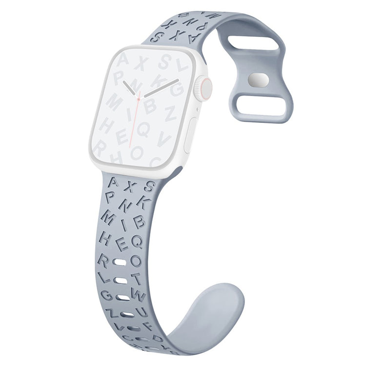 Super Elegant Silikone Universal Rem passer til Apple Smartwatch - Sølv#serie_14