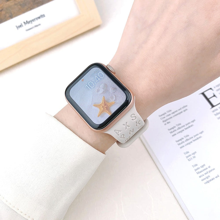 Super Elegant Silikone Universal Rem passer til Apple Smartwatch - Sølv#serie_14