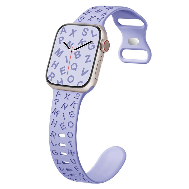 Super Elegant Silikone Universal Rem passer til Apple Smartwatch - Lilla#serie_16