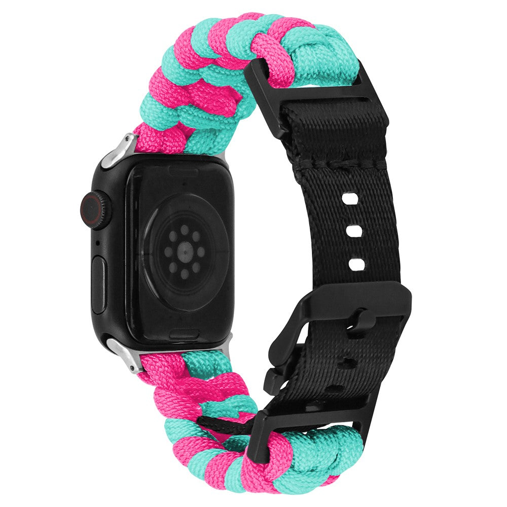 Super Hårdfør Nylon Universal Rem passer til Apple Smartwatch - Pink#serie_1