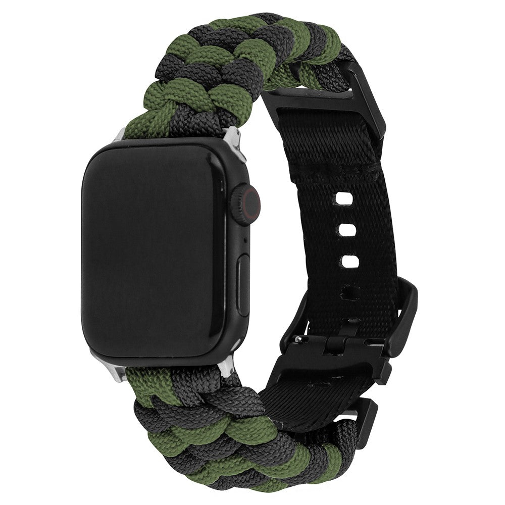 Super Hårdfør Nylon Universal Rem passer til Apple Smartwatch - Grøn#serie_9