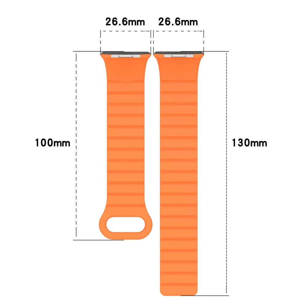 Silikone Universal Rem passer til Xiaomi Smart Band 8 Pro / Xiaomi Redmi Watch 4 - Orange#serie_10