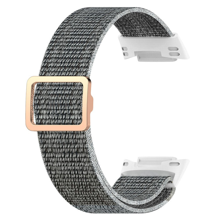 Fed Nylon Universal Rem passer til Fitbit Charge 5 / Fitbit Charge 6 - Sølv#serie_3