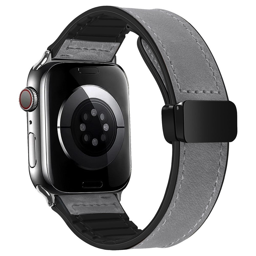 Meget Slidstærk Ægte Læder Universal Rem passer til Apple Smartwatch - Sølv#serie_1