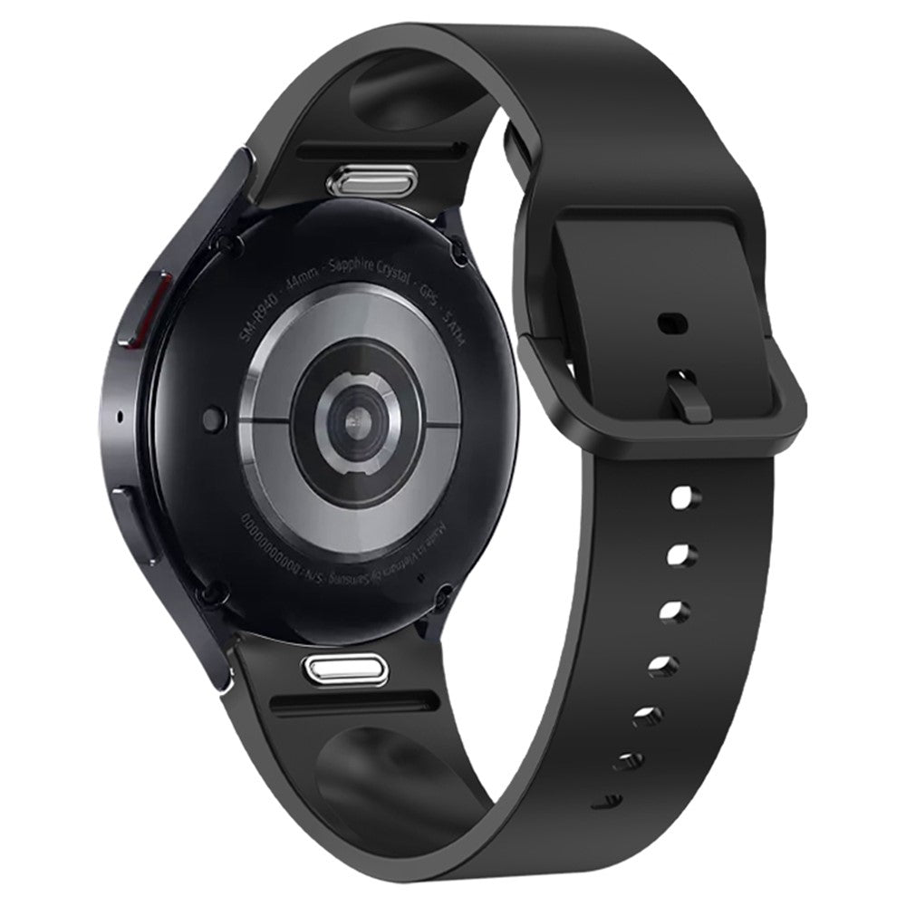 Super Holdbart Silikone Universal Rem passer til Samsung Smartwatch - Sort#serie_1