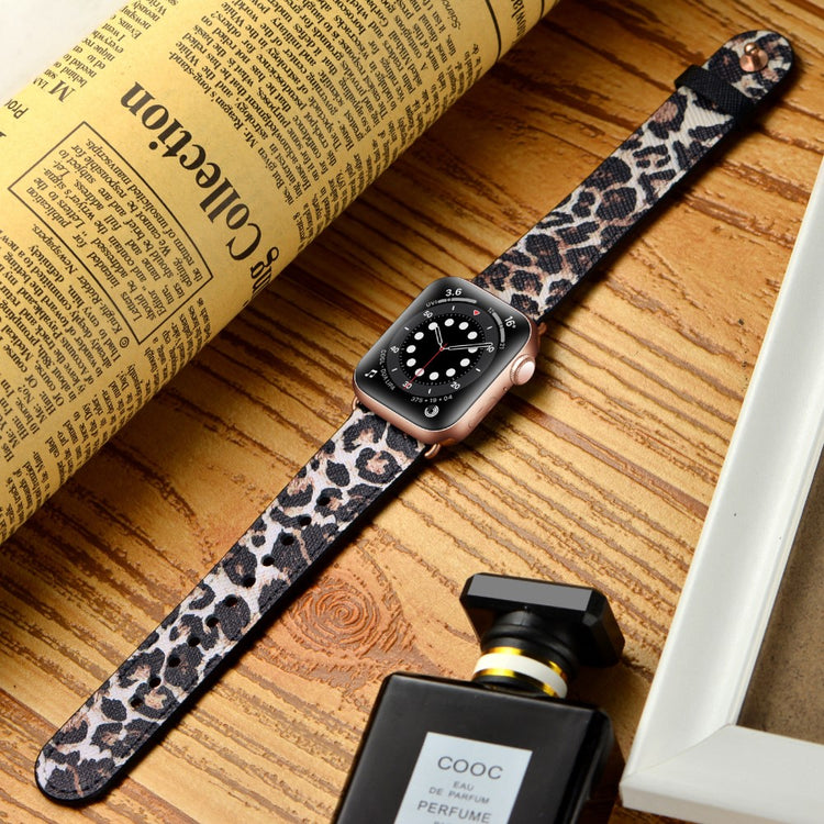 Super Fed Ægte Læder Universal Rem passer til Apple Smartwatch - Brun#serie_1