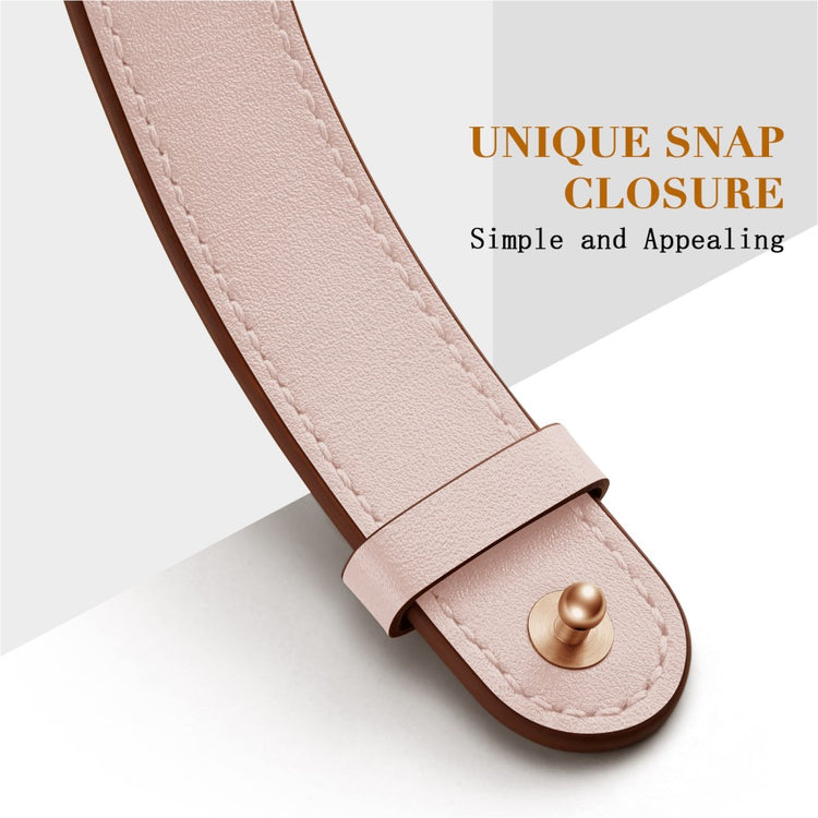 Super Fed Ægte Læder Universal Rem passer til Apple Smartwatch - Pink#serie_2