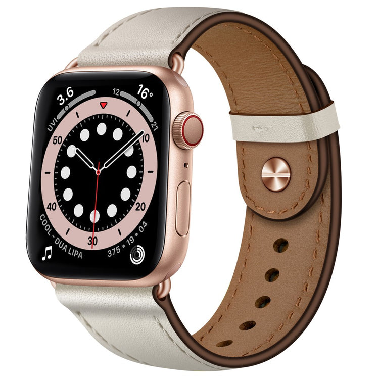 Super Fed Ægte Læder Universal Rem passer til Apple Smartwatch - Brun#serie_7