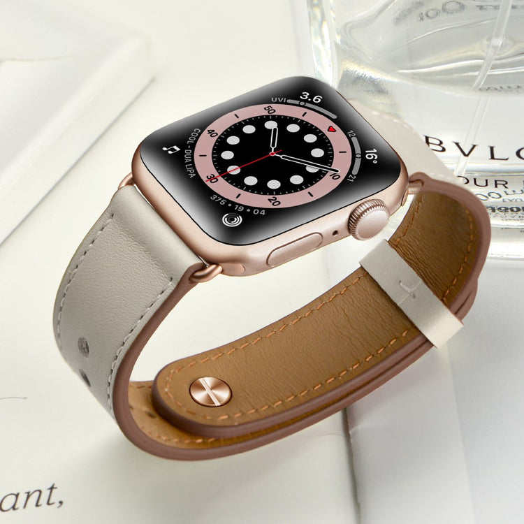 Super Fed Ægte Læder Universal Rem passer til Apple Smartwatch - Brun#serie_7