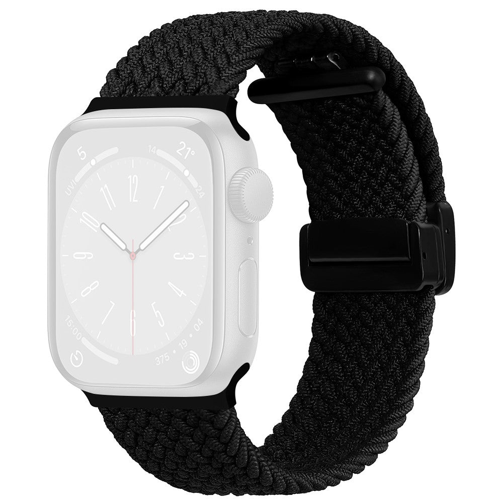 Rigtigt Godt Nylon Universal Rem passer til Apple Smartwatch - Sort#serie_1