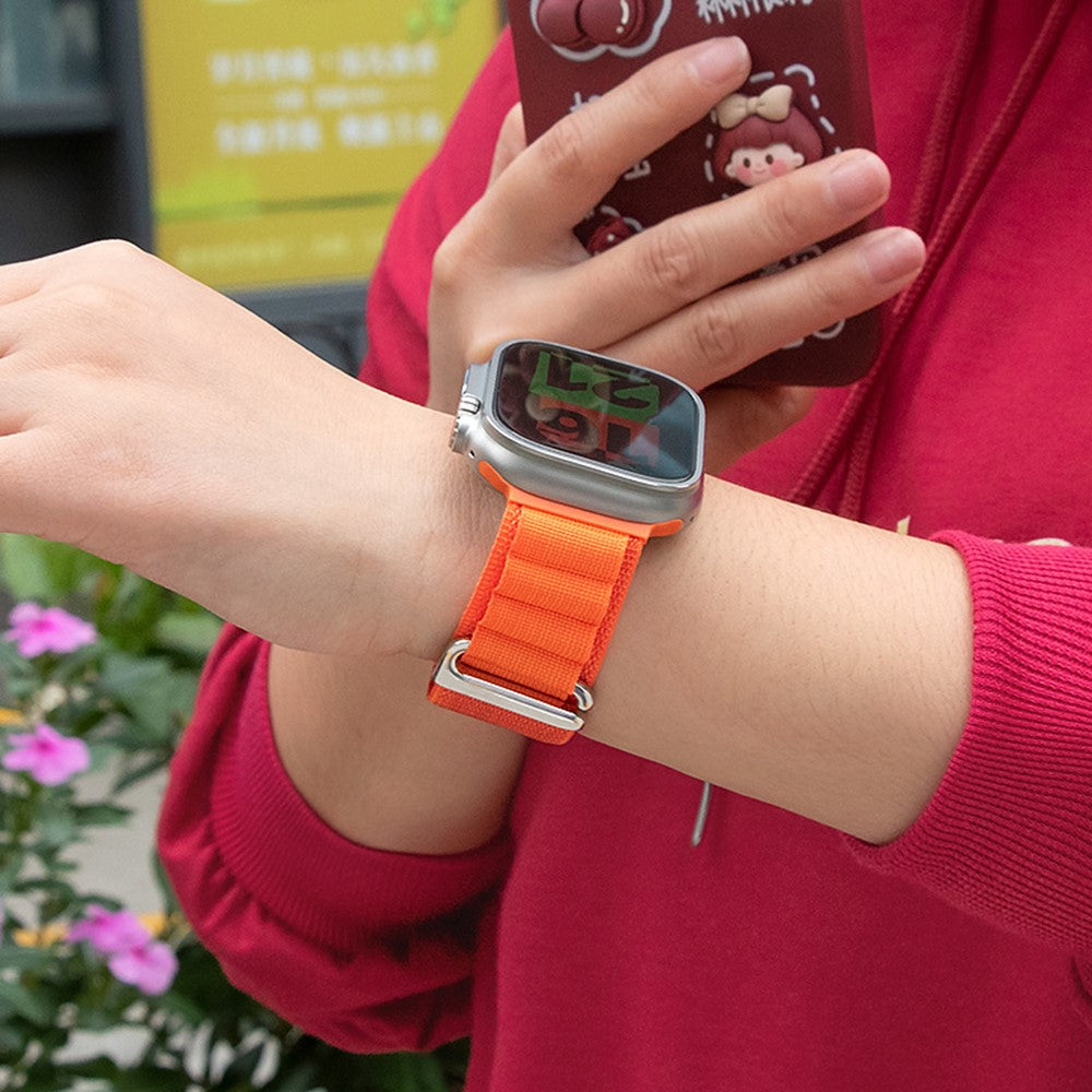 Helt Vildt Holdbart Nylon Universal Rem passer til Apple Smartwatch - Pink#serie_6