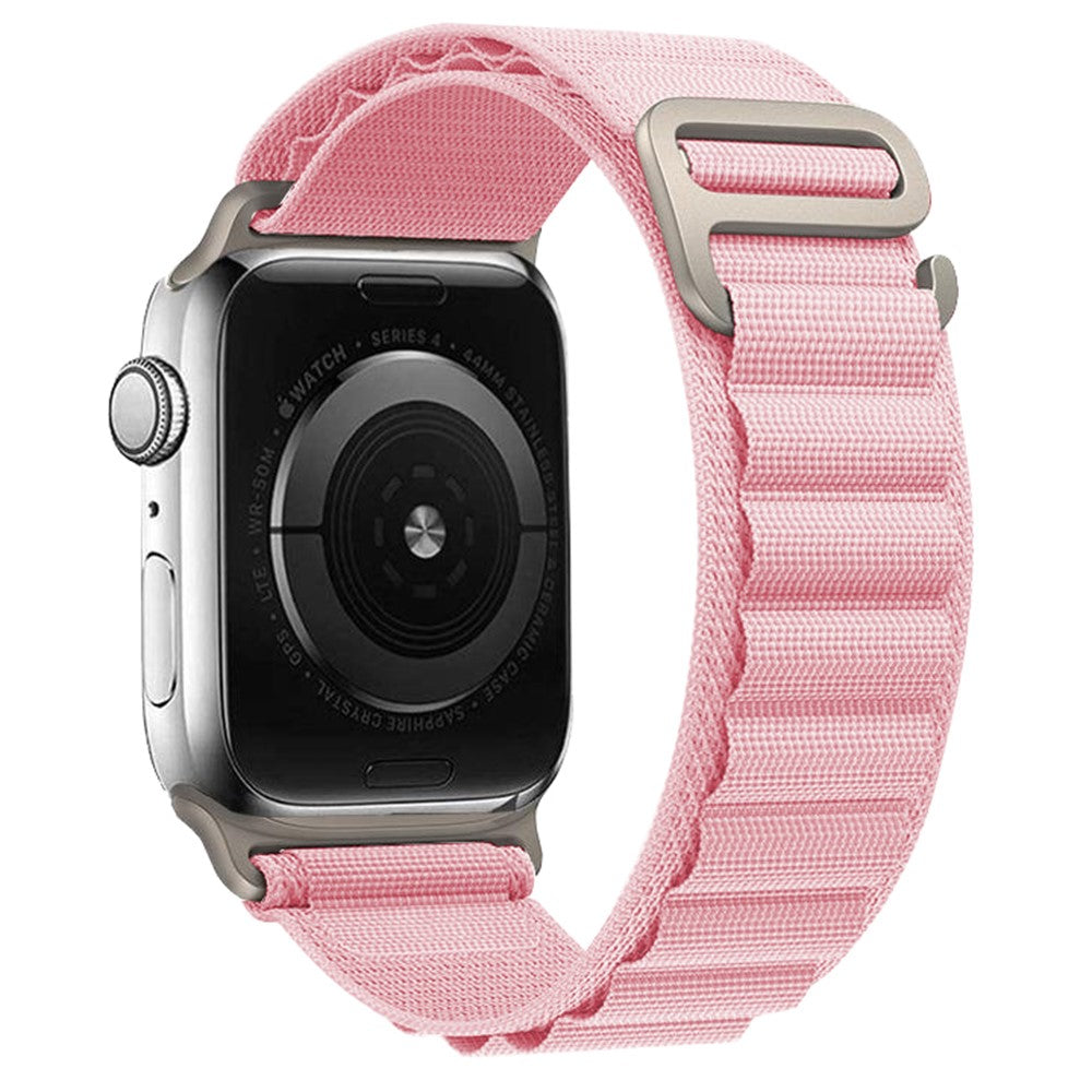 Helt Vildt Holdbart Nylon Universal Rem passer til Apple Smartwatch - Pink#serie_7