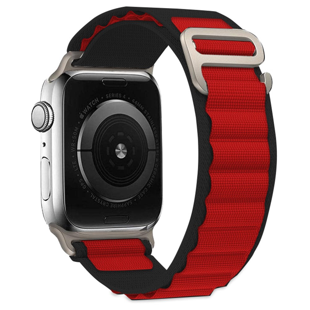 Helt Vildt Holdbart Nylon Universal Rem passer til Apple Smartwatch - Rød#serie_8