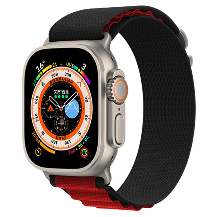 Helt Vildt Holdbart Nylon Universal Rem passer til Apple Smartwatch - Rød#serie_8