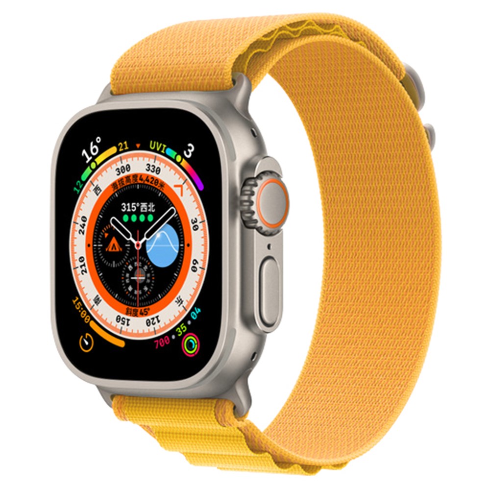 Helt Vildt Holdbart Nylon Universal Rem passer til Apple Smartwatch - Gul#serie_12