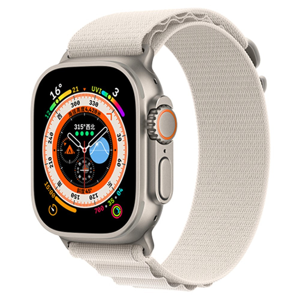 Helt Vildt Holdbart Nylon Universal Rem passer til Apple Smartwatch - Hvid#serie_23