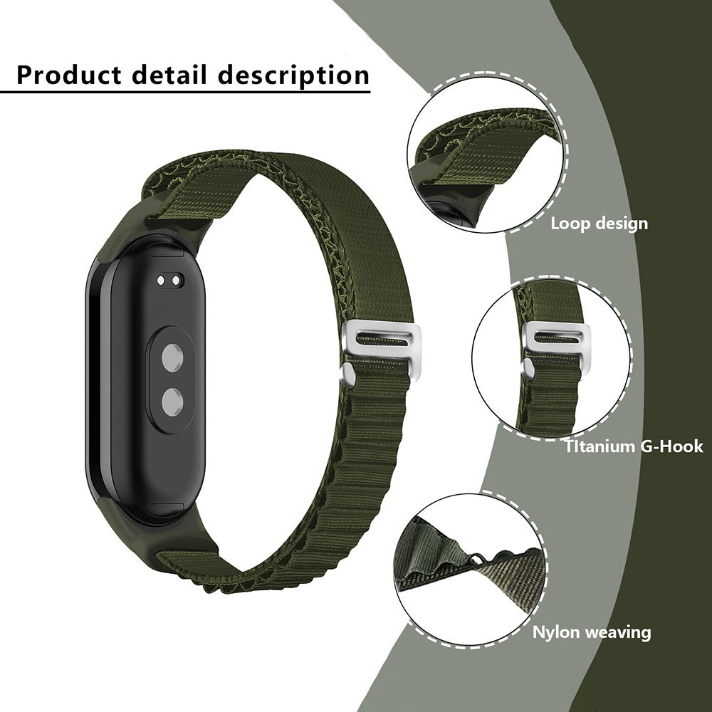 Super Godt Nylon Rem passer til Xiaomi Smart Band 8 - Flerfarvet#serie_1