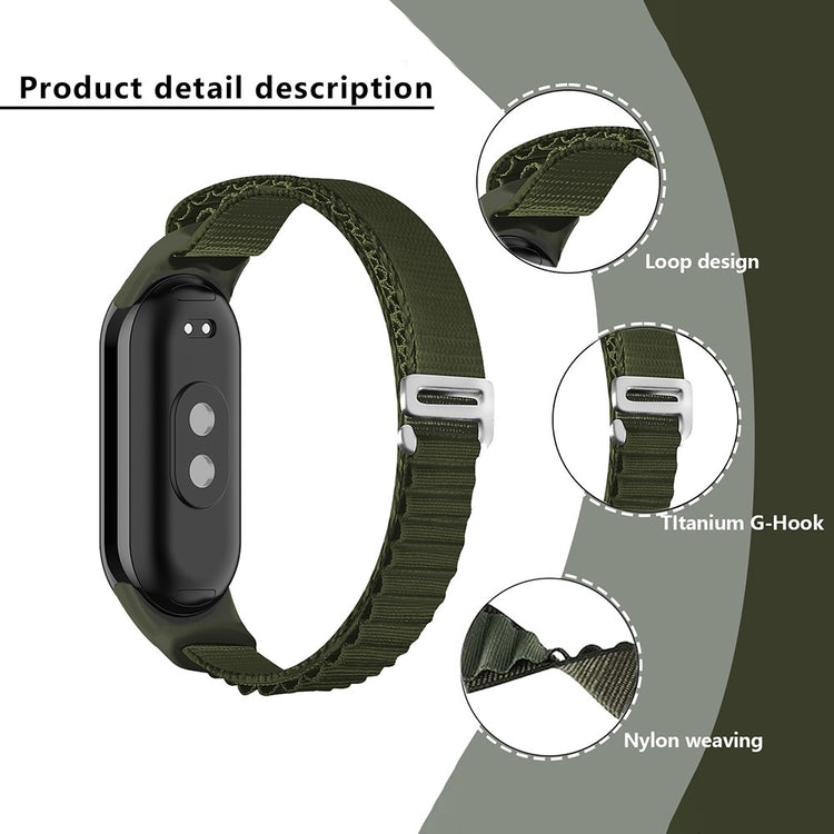 Super Godt Nylon Rem passer til Xiaomi Smart Band 8 - Flerfarvet#serie_1