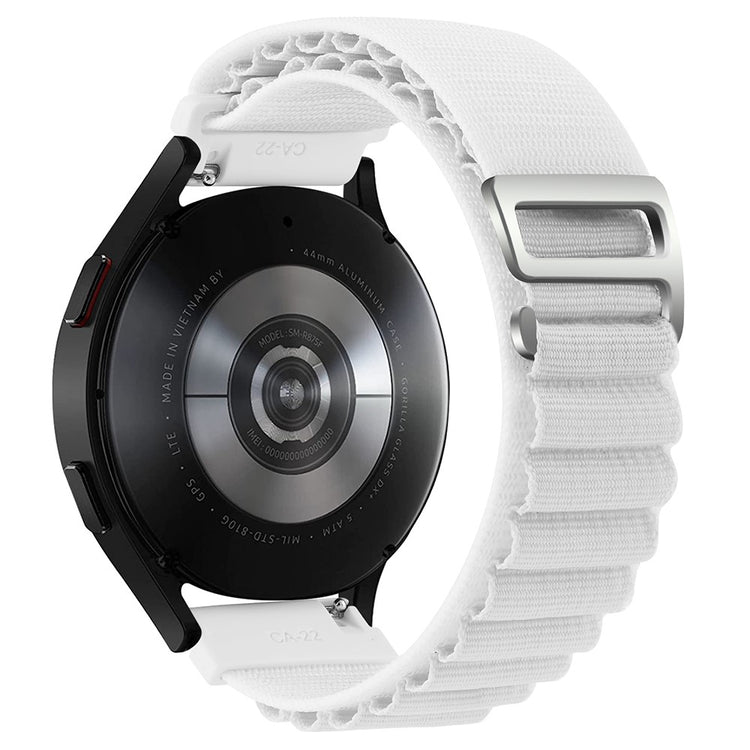 Rigtigt Slidstærk Nylon Universal Rem passer til Smartwatch - Hvid#serie_2