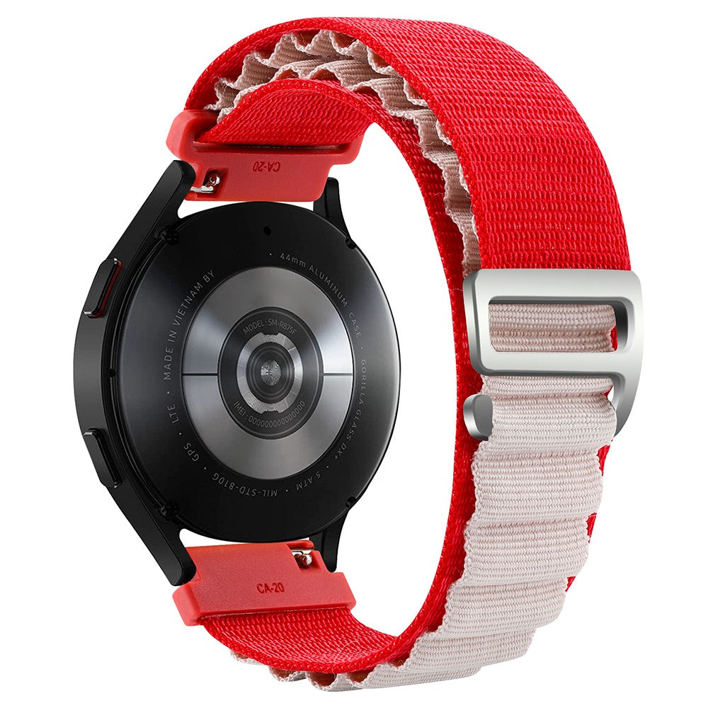 Rigtigt Slidstærk Nylon Universal Rem passer til Smartwatch - Rød#serie_10