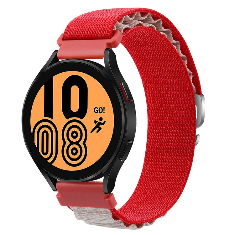 Rigtigt Slidstærk Nylon Universal Rem passer til Smartwatch - Rød#serie_10
