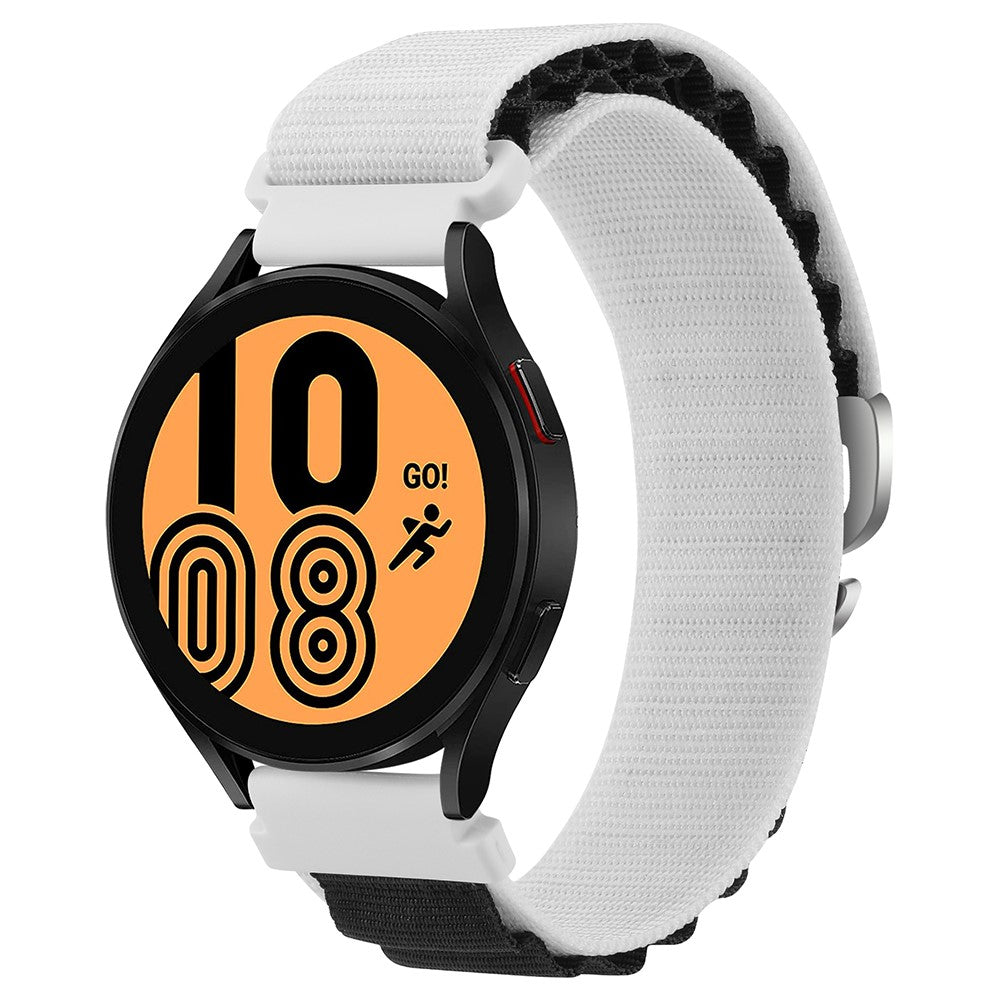 Rigtigt Slidstærk Nylon Universal Rem passer til Smartwatch - Hvid#serie_16