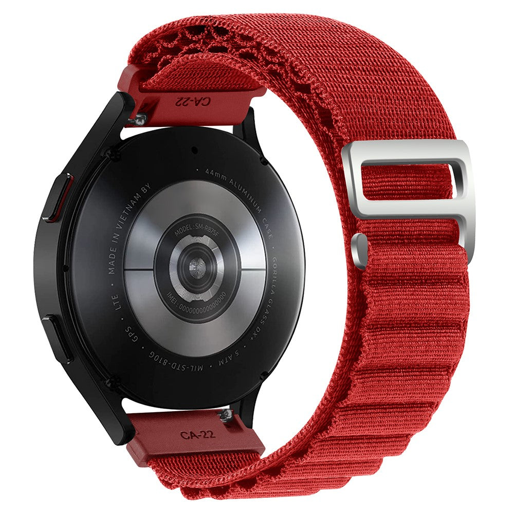 Rigtigt Slidstærk Nylon Universal Rem passer til Smartwatch - Rød#serie_17
