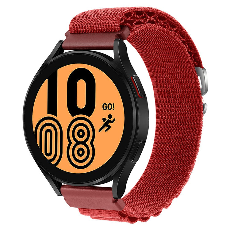 Rigtigt Slidstærk Nylon Universal Rem passer til Smartwatch - Rød#serie_17